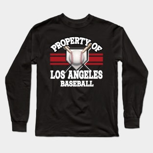 Proud Name Los Angeles Graphic Property Vintage Baseball Long Sleeve T-Shirt